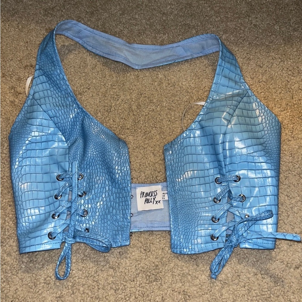 Blue princess Polly halter top. Never worn